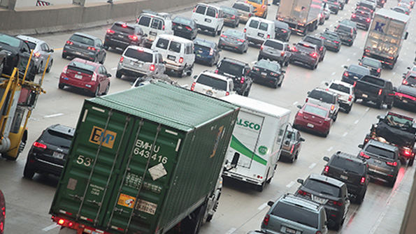 Holiday weekend traffic in Chicago