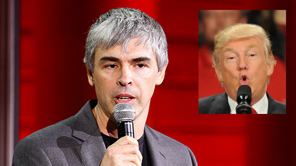 Alphabet CEO Larry Page and Presidentelect Donald Trump