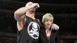 Former WWE CEO Linda McMahon and longtime pro wrestling star Steve Austin Former WWE CEO Linda McMahon and longtime pro wrestling star Steve Austin