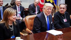 Mary Barra Donald Trump and Sergio Marchionne Mary Barra Donald Trump and Sergio Marchionne