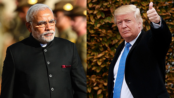 Indian prime minister Narendra Modi and US President Donald Trump