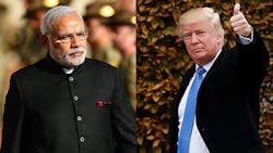Indian prime minister Narendra Modi and US President Donald Trump Indian prime minister Narendra Modi and US President Donald Trump