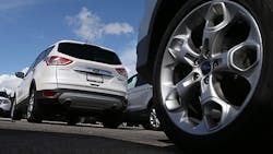 A row of Ford Escapes A row of Ford Escapes