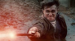Daniel Radcliffe wields a wand as Harry Potter Daniel Radcliffe wields a wand as Harry Potter