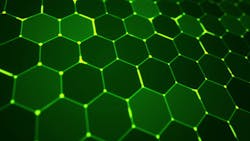A tessellation of green hexagons A tessellation of green hexagons