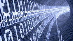 Binary code disappears into a sort of computer wormhole Binary code disappears into a sort of computer wormhole