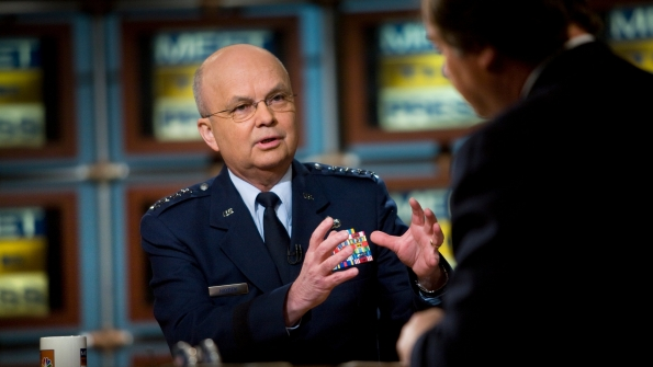 Photo of General Michael Hayden during an interview