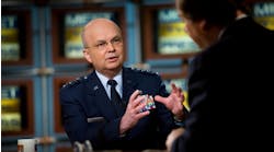 Photo of General Michael Hayden during an interview Photo of General Michael Hayden during an interview