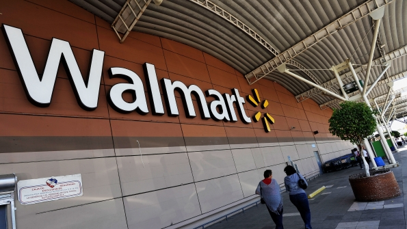 Store front sign at Walmart