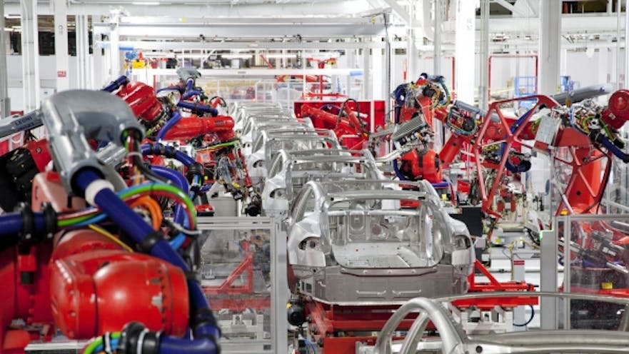 Bright Red Robots: A Glimpse Inside the Tesla Plant | IndustryWeek
