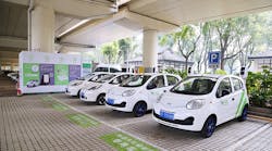 EVCARD, a service launched by state-owned automaker SAIC Moto has compact electric vehicles sprinkled around the city.