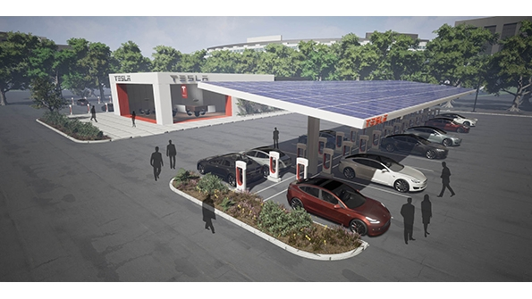 tesla charging station