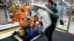 woman assembler at US manufacturing factory