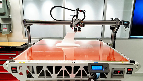 A 3D printer at the new Dassault Systemes Innovation Center at Wichita State