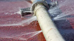 water leaking from a pipe