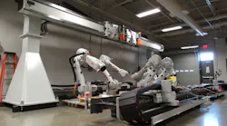 ABB industrial robots at work in the MRAM room in the new 3DEXPERIENCE Center