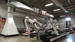 ABB industrial robots at work in the MRAM room in the new 3DEXPERIENCE Center ABB industrial robots at work in the MRAM room in the new 3DEXPERIENCE Center