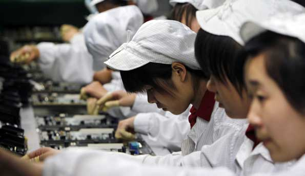 China factory workers