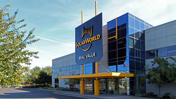 SolarWorld plant in Hillsboro Ore