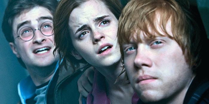 Daniel Radcliffe Emma Watson and Rupert Grint appear in a Harry Potter film