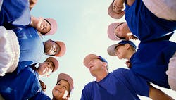 baseball players in a huddle baseball players in a huddle