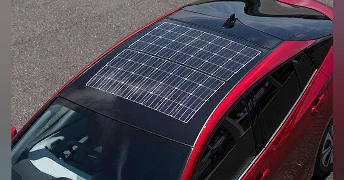 Solar top panel car