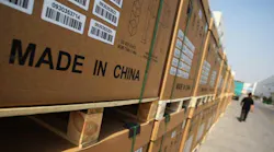 Boxes of products made in China