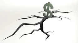 dollar sign over a crack