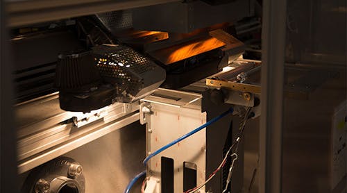 The test bed of an HP Jet Fusion 4200 3-D printer.
