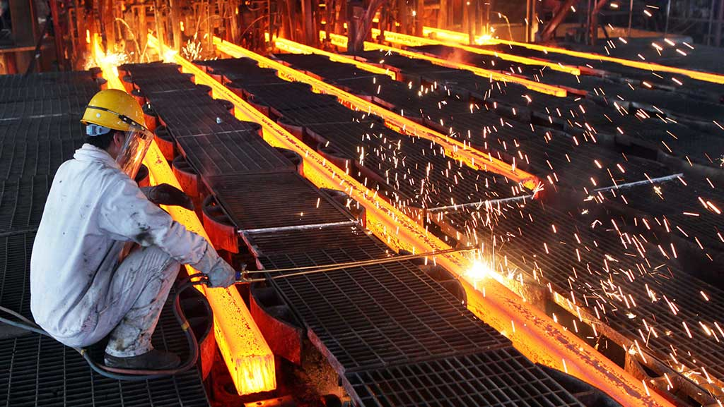China steel mill