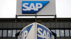 The SAP logo outside company headquarters in Germany