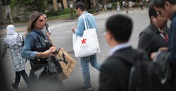 shoppers on the street shoppers on the street