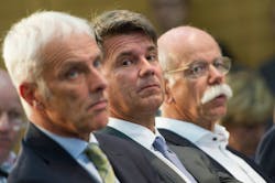 VW chairman Matthias Mueller, BMW CEO Harald Krueger and Daimler AG chair Dieter Zetsche. VW chairman Matthias Mueller, BMW CEO Harald Krueger and Daimler AG chair Dieter Zetsche.