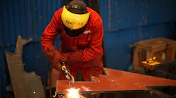 A welder at work.