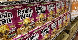 Shelves of Raisin Bran Cereal Shelves of Raisin Bran Cereal