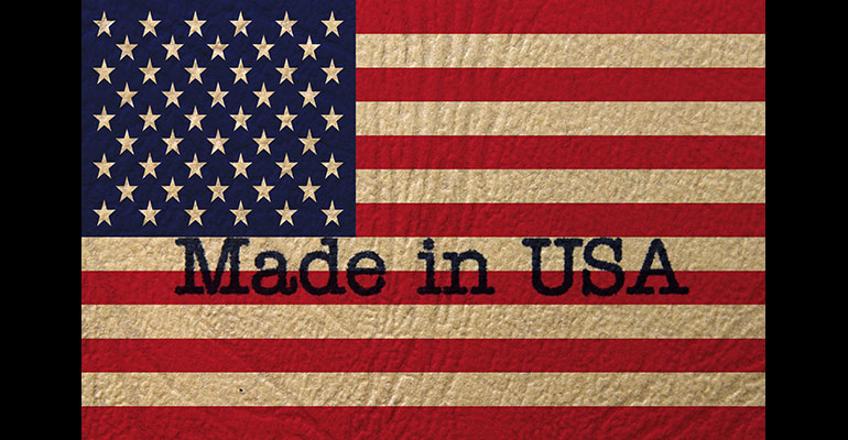 US flag with Made in USA lettering