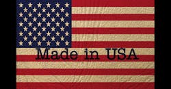 US flag with Made in USA lettering US flag with Made in USA lettering