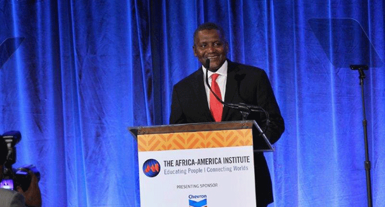 Aliko Dangote at Podium