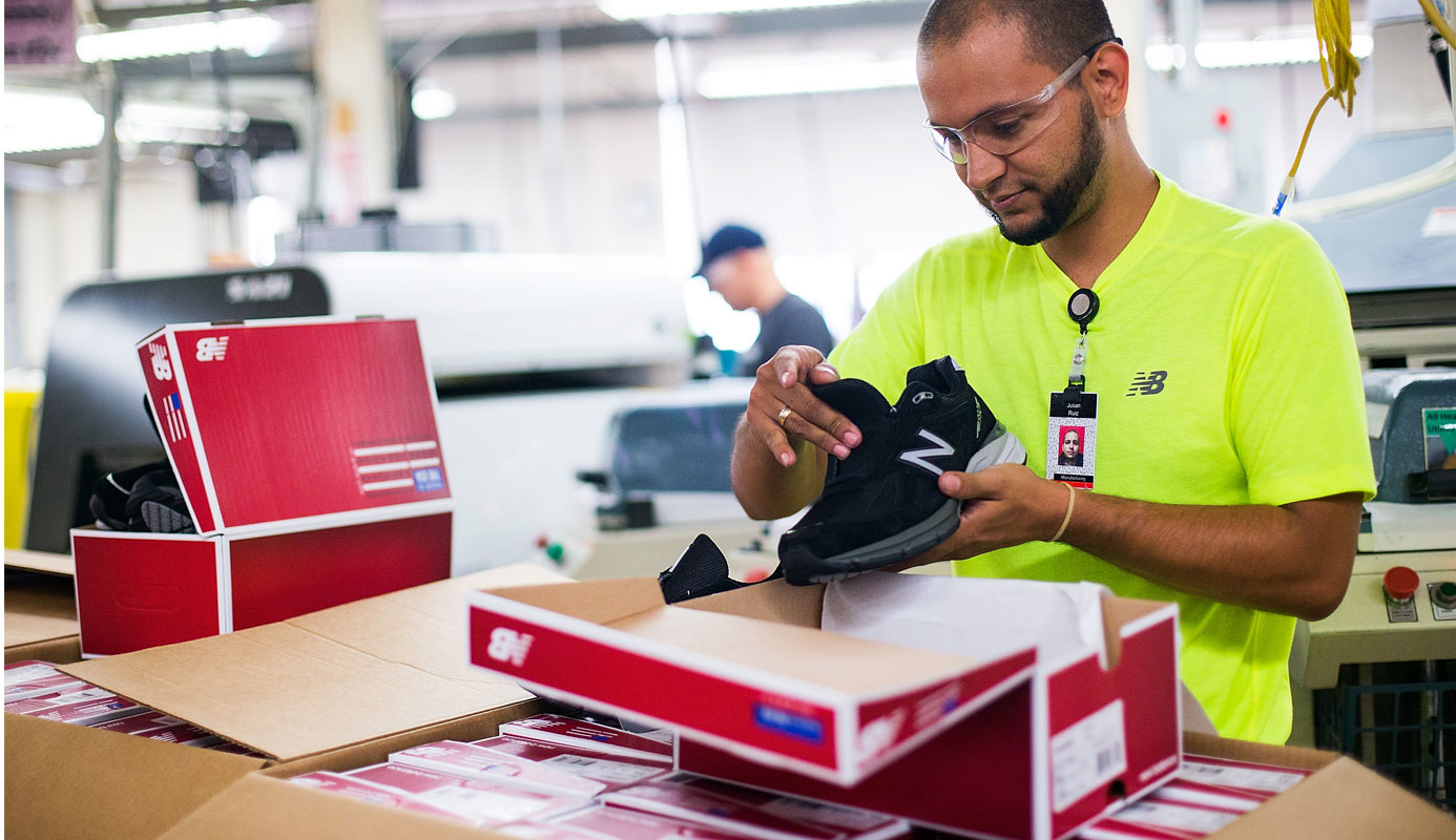 Worker at New Balance Factory
