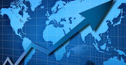 World Map with Arrow World Map with Arrow