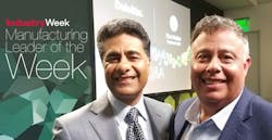 Deloitte global CEO Punit Renjen and HP Inc. president and CEO Dion Weisler, following the announcement of their additive manufacturing alliance.