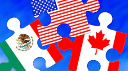US, Canada,Mexico flag pieces