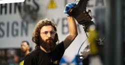 A worker inside the KEEN shoe factory in Portland, Oregon. A worker inside the KEEN shoe factory in Portland, Oregon.