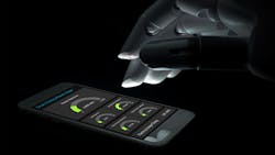 A robotic hand operates a device connected to the IoT. A robotic hand operates a device connected to the IoT.