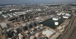 Texas refinery aerial view, around Hurricane Harvey time Texas refinery aerial view, around Hurricane Harvey time