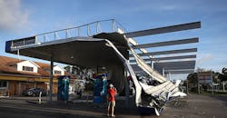 wrecked gas station from Irma wrecked gas station from Irma
