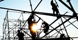 workers on scaffolding workers on scaffolding