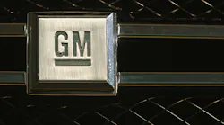 The General Motors logo on a car grille.