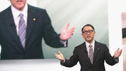 Toyota president Akio Toyoda. Toyota president Akio Toyoda.