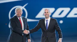 President Donald Trump and Boeing CEO Dennis Muilenberg.
